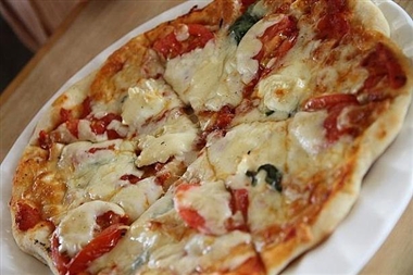 石釜のピザ