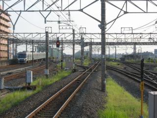 前回訪問時に取手駅（3・4番線ホーム）から上野方を見たところ。工事の状況はまだ確認できない。