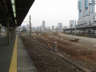 線路が撤去された品川駅10番線